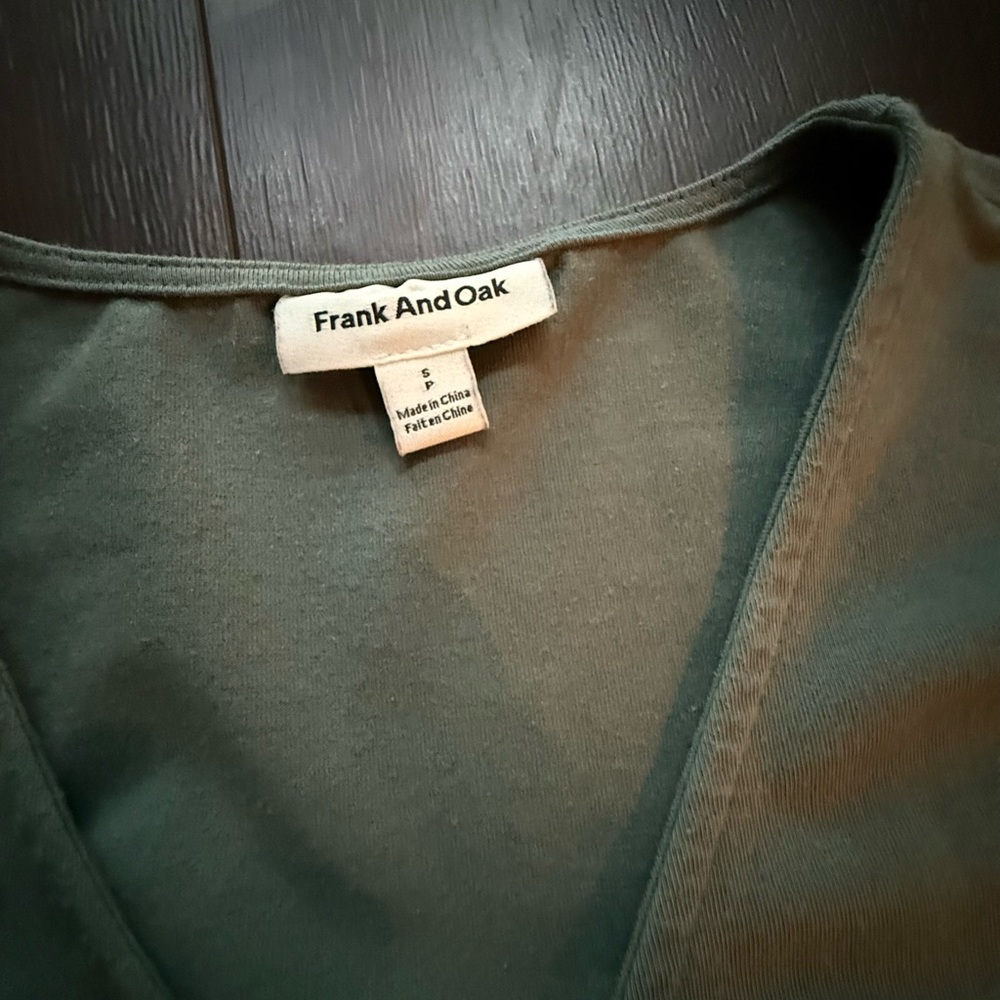 Frank and Oak faux wrap knit top - Picture 2 of 2